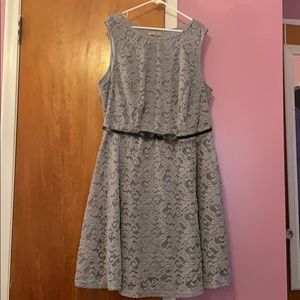 2x Grey Lace Skater Dress, Dress Barn